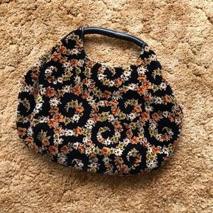 vintage style velvet handbag